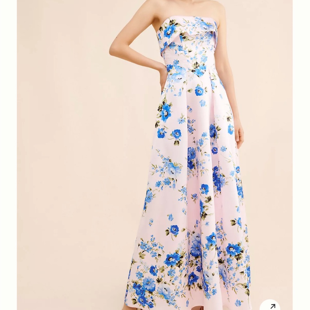 Strapless Floral Maxi Dress